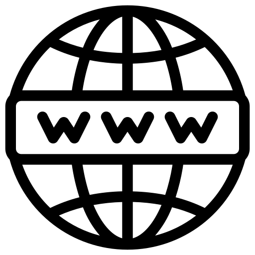 ícone de globo em site
